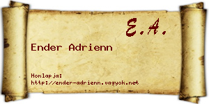 Ender Adrienn névjegykártya